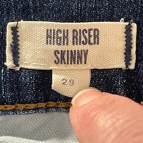 Madewell High Riser Skinny Jeans Women’s Size 29 Classic Blue Denim - Picture 3 of 9